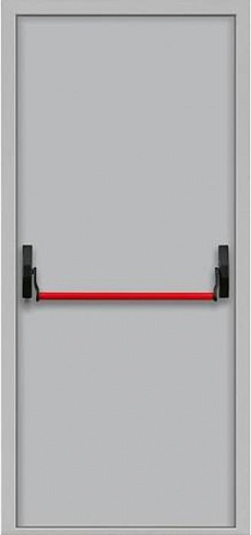 Дверь противопожарная дымогазонепроницаемая однопольная EIS60 с системой антипаника пуш-бар