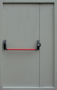 Дверь противопожарная EI60 двупольная с системой антипаника