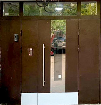 Конструкции металлические: дверь с фрамугами 