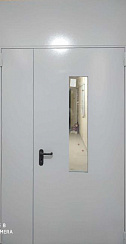 Дверь противопожарная дымогазонепроницаемая EIS60 металлическая с остеклением в рабочей створке