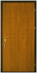 Противопожарная металлическая квартирная дверь с декоративной отделкой из МДФ EI60